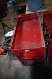 Red Metal Utility Carts with Tool Holder Attachments