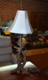 Cute 38”H Resin Material Table Lamp, Branch Motif