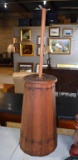 Tall 37” Decorative Wooden Churn, Complete