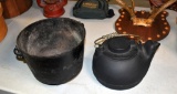 Cast Iron Footed 7” Pot & 9” Kettle