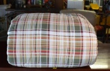 Plaid Queen Sized Comforter & Eyelet Bed Skirt