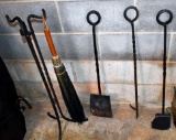 Wrought Iron Fireplace Tools Set w/ Stand
