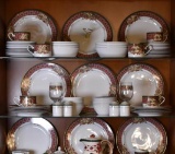 Set of Beautiful Noritake “Royal Hunt” China, 82 Pieces