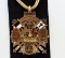 Antique 1913 Potter Lodge 441, PA Gold Filled & Enamel Masonic Medal w/ 14K Y. Gold Mounted Ribbon