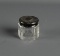 Antique Glass Ink Pot w/ Sterling Silver Cap