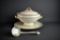 Lovely Antique Soup Tureen, Underplate, & Ladle