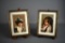 Pair of Miniature Portraits, Two Children, Oil on Board, Unsigned