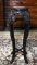 Vintage Chinese Carved Mahogany & Marble Plant Stand