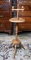 Antique 18th C. Primitive Turned Wood Candle Stand