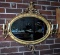 18th C. Rococo Oval Mirror with Candle Sconces
