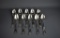 Set of Ten P. B. S. & Diler & Sons Sterling Silver Serving Spoons, Monogrammed, 563 Grams