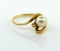 Pearl & Diamond 10K Yellow Gold Ring, Size 7.75