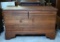 Antique Primitive 19th C. Pine Blanket Chest, Dovetailed