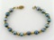 Cultured Akoya Blue Pearl & 14K Yellow Gold Bead 7” Bracelet