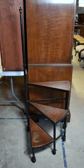 Antique 20th C. Spiral Library Steps