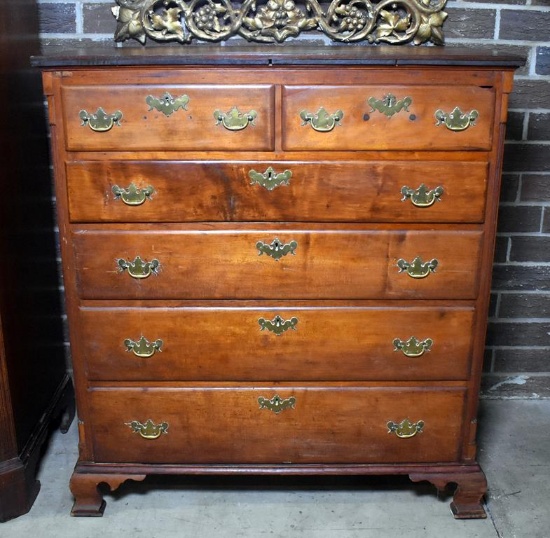 Figured Mahogany Chippendale Chest, Late 18th – Mid 19th C.