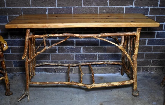 Rhododendron Stick Furniture Table by Ken Wheeler, Saluda NC.
