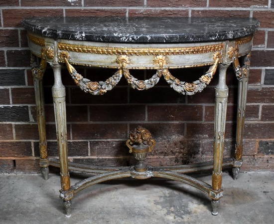 Adams Neoclassical Manner 19th C. Marble Top Console Table from New Orleans, LA