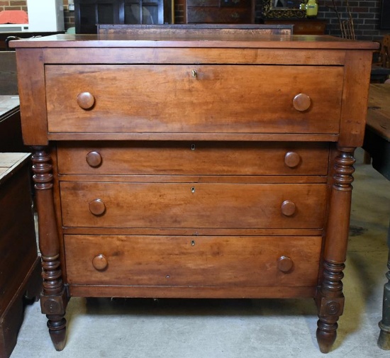 American Sheraton Cherry Chest, Early 19th C.