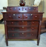 American Sheraton Mahogany Chest, Early 19th C.