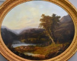 Henry Boese (American, 1824-1863) Hudson River School Landscape, Oil on Canvas, Signed Lower Center