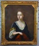 Continental School, Portrait of an 18th Century Lady, Oil on Canvas, Unsigned