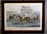 Antique 19th C. Blink Bonney Equestrian Lithograph