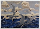 Rex Brasher (American 1869-1960) Arctic Terns, Fine Art Lithograph, Artist Signed