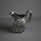 Charming Tiffany & Co. 6” Sterling Silver Repousse Pitcher, 452 Grams