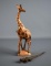 African Hand Carved 12 “ H Besmo (Kenya) Giraffe & 8” Crocodile