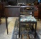 Vintage Telephone Stand / “Gossip Table” with Cute Pets Upholstered Seat