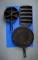 Lot of 3 Old Cast Iron Skillet & Corn Bread Pans