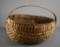 Old Woven Wooden Splint Buttocks Basket from Greenwood, S.C.