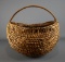 Old Woven Wooden Splint Buttocks Basket from Greenwood, S.C.