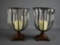 Pair of Candle Hurricane Lamps