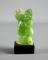 Small Asian Jade Fisherman Figurine on Base