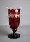 Antique Ruby Cut to Clear 8” H Vase