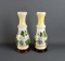 Pair of Hand Painted Bristol Ware Vases on Stands, 11” H