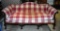 Vintage Camelback Chippendale Sofa (Good Bones—Needs Reupholstering)