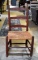 Antique Rush Seat Chair with Cut Down Legs