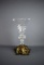 17” H Brass & Crystal Vase