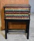 Small Colorful Zig Zag Decorated Chest on Stand