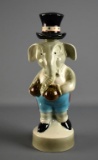 Vintage12.5” H James B. Bean 1964 Republican Elephant Regal China Liquor Bottle