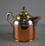 Antique Manning Bowman & Co. Copper, Pewter & Brass Teapot