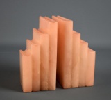 Italian Pink Alabaster Bookends