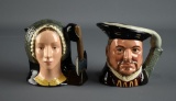 Pair of Royal Doulton 4” Character Jugs “Anne Boleyn” & “Henry VIII”