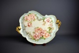 Gorgeous 16.6” L Hand Painted William Guerin Limoges Dresser Tray w/ Roses Motif