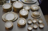 Impressive 85 Piece Set of J. Pouyat Limoges China