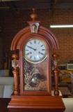 Shelf Clock Cabinet Made by George S. Black, Spartanburg, SC w/ Good Modern Movement