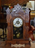 Antique Wm. L. Gilbert Gingerbread Kitchen Shelf Clock